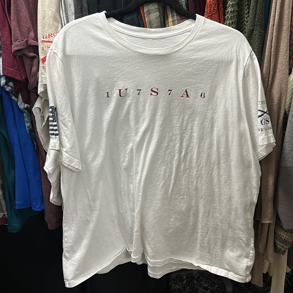 Womens Grunt Style Relaxed Fit USA 1776 T-Shirt XXL